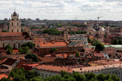 Luftbild von Panorama von Vilnius