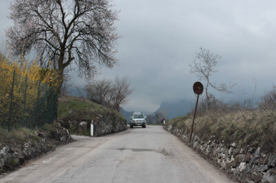Unterwegs in der Region Tremosine - das ist noch eine der breiteren Straßen