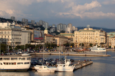 Blick auf den Hafen von Rijeka
