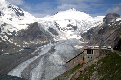 Blick auf den Gletscher Pasterze am Großglockner