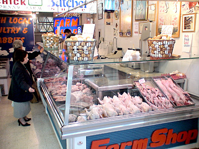 Markt mit Fleischtheke im Suk in Valletta