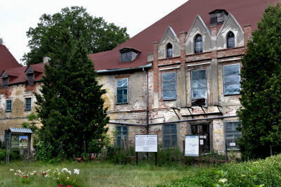 Schloss Sztynort ist in einem verfallenen Zustand, wird aber gerade restauriert