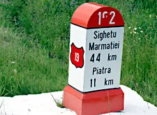 Rumänische Straßen Meilenstein Rumänien