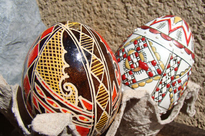 Kunstvoll bemalte Eier aus der Moldau