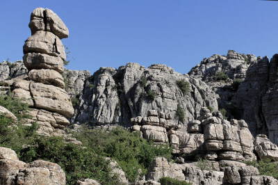 Blick auf das Felsgebiet El Torcal