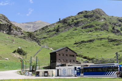Die Bergstation der Zahnradbahn im Vall de Núria