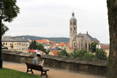 Blick auf die Kirche in Kutná Hora