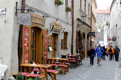 Gasse in der Altstadt von Ceský Krumlov