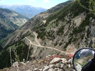 Blick zurück auf die Auffahrt des Soganli-Pass