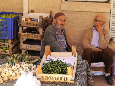 Straßenhändler für Gemüse